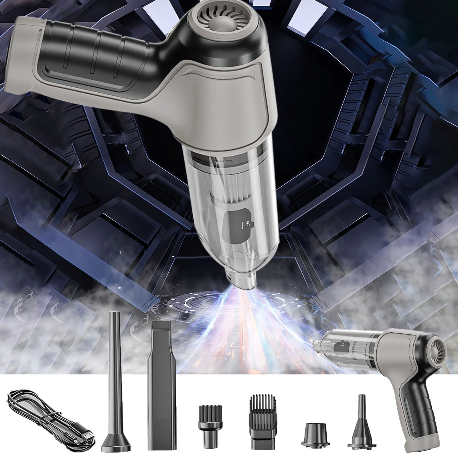 7.4 V Cordless Handheld Vacuum Cleaner - Rechargeable High Power