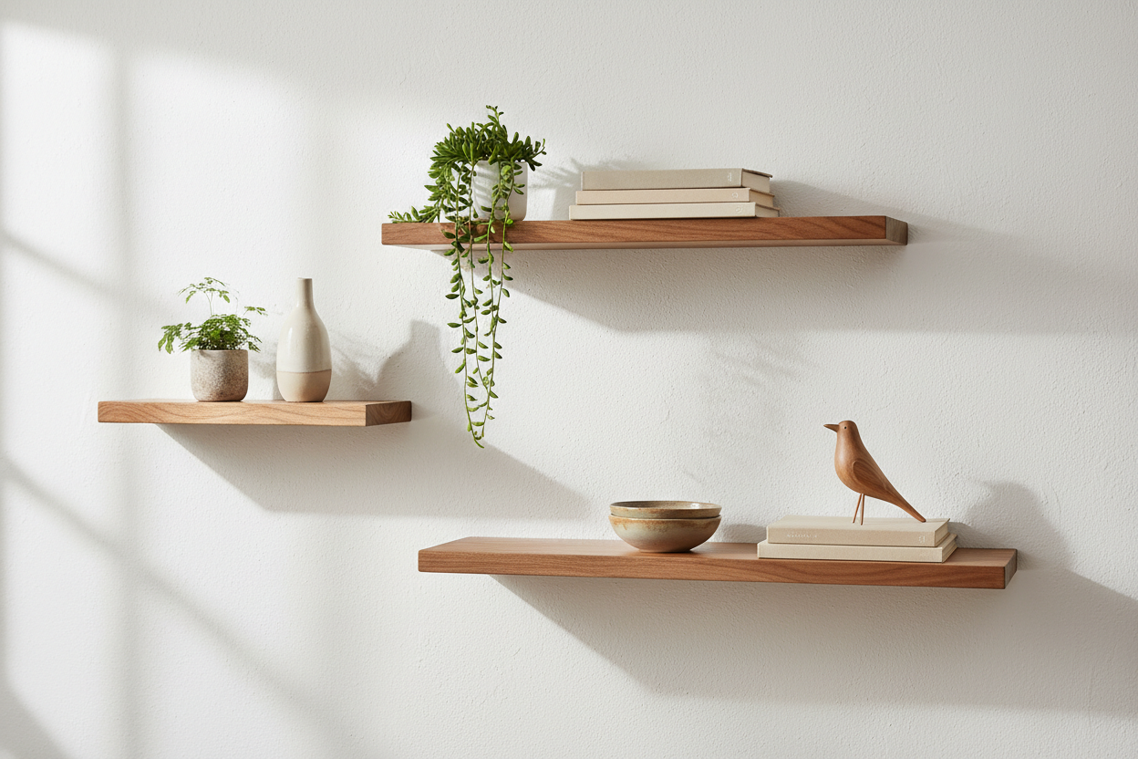 Repisas flotantes de madera